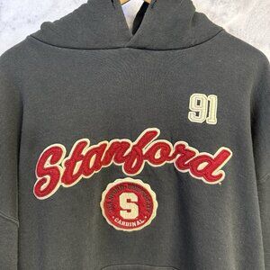 Stanford University Hoodie Mens XL 25.5x25 Black Russell Athletic Sweatshirt